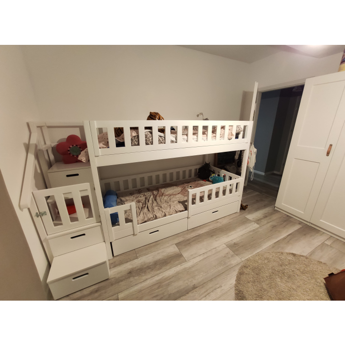 Wit stapelbed met trap Luik (België)